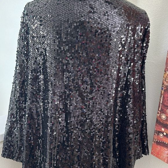 Raga Sequin Open Front Jacket Black - Picture 4 of 8